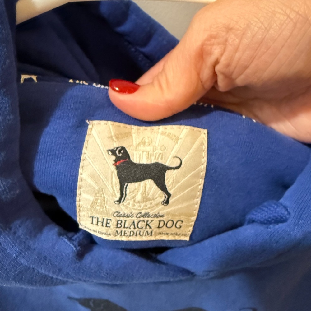 The Black Dog Classic Blue Pet Hoodie